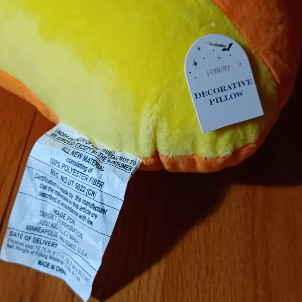 Candy Corn Plush Pillow
